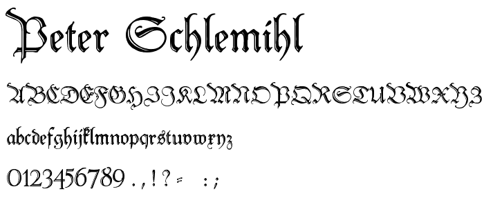 Peter Schlemihl font